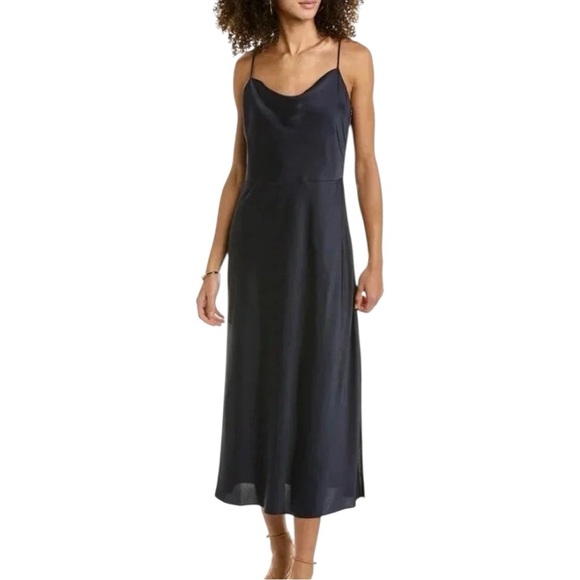Vince Classic Navy Blue Slip Dress - Picture 6 of 8